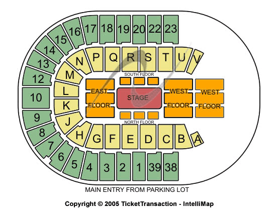 Credit Union Centre Seating Chart